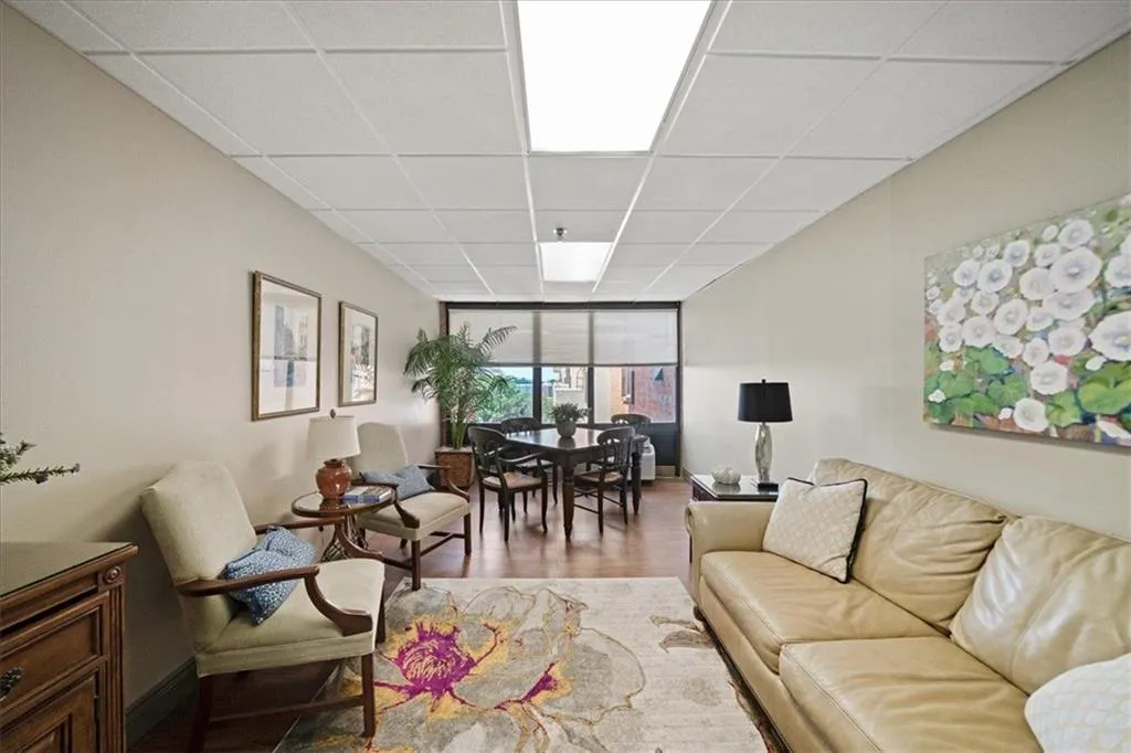 Community entertaining space to hang out with friends and family.