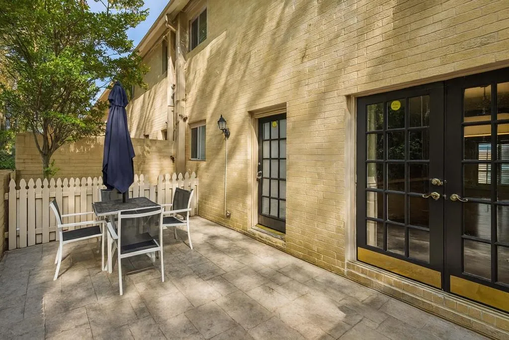 Private patio for entertaining Private patio for entertaining