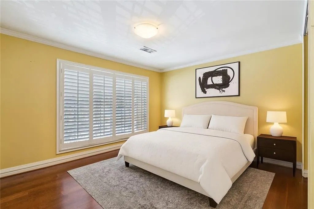 Virtually staged primary bedroom Virtually staged primary bedroom