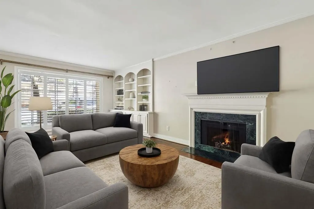 Virtually staged living room Virtually staged living room