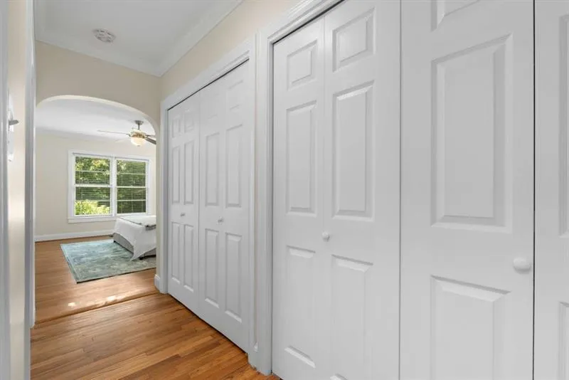 Ample closet space in primary