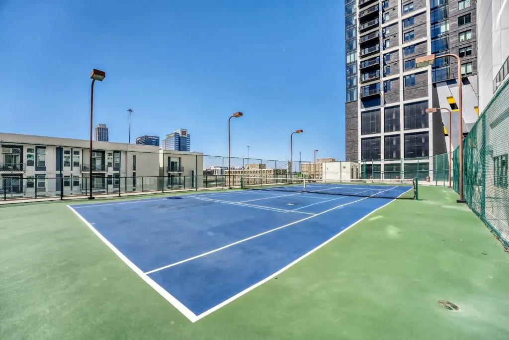 View of tennis court