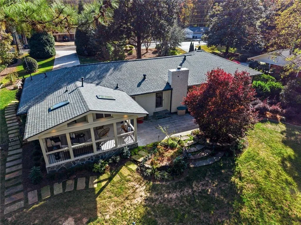 View from above of property