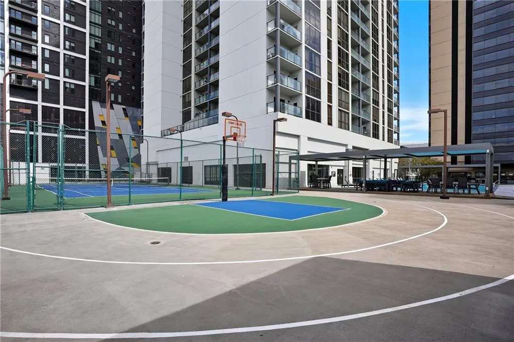 Basketball and tennis courts