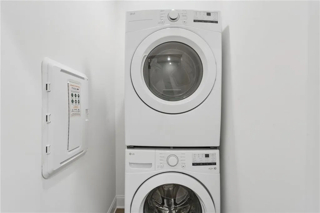 Stackable washer and dryer unit