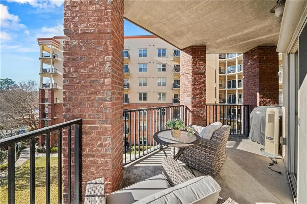 Balcony featuring a grill