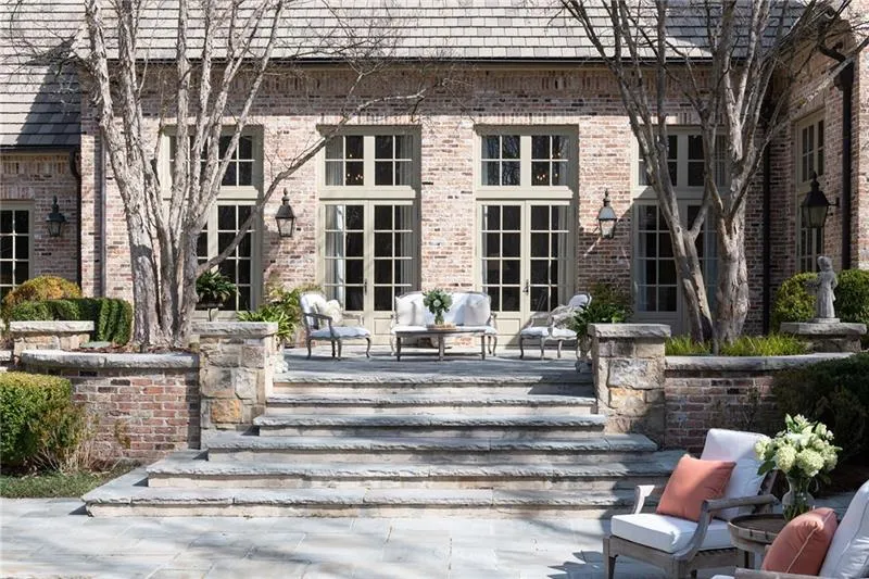 Back patio overlooking the pool