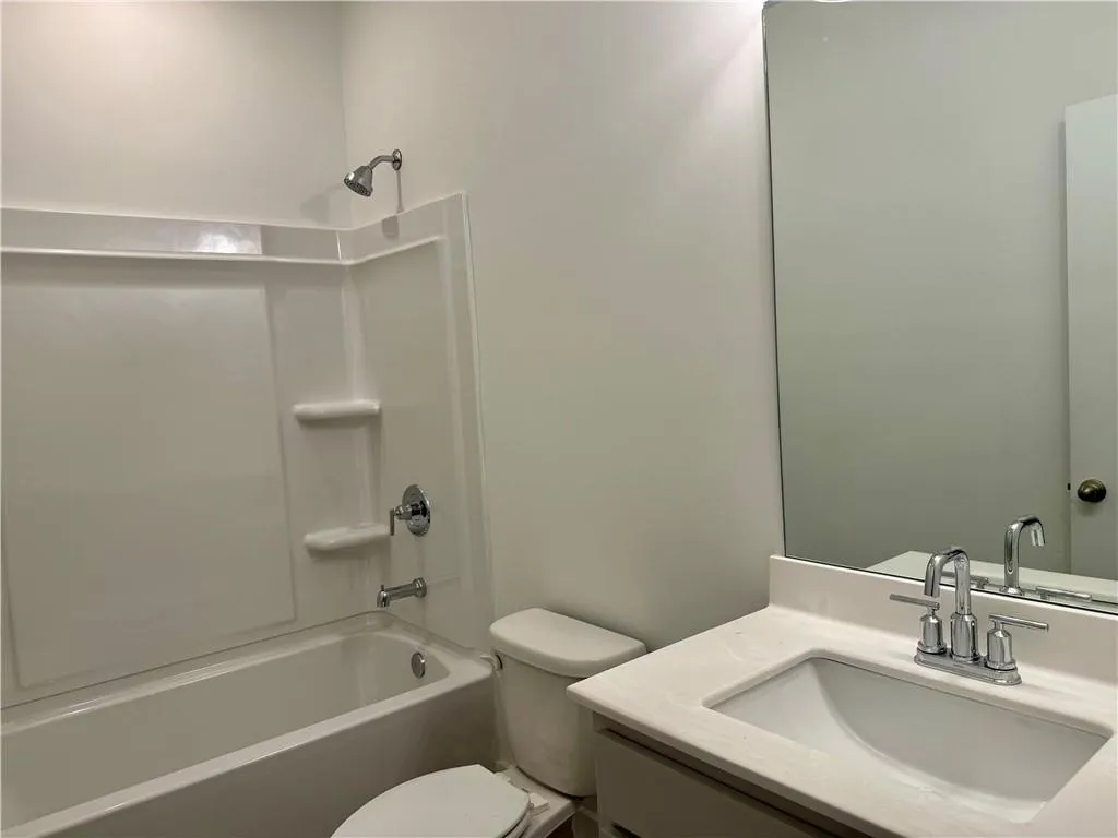 Guest bathroom.  Example of design finishes planned for the home.