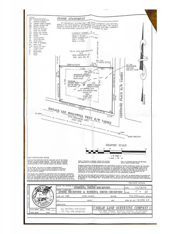 0 Gertrude Place Nw, Atlanta, Georgia 30318, 0 ,Land,For Sale,0 Gertrude Place Nw,7834494