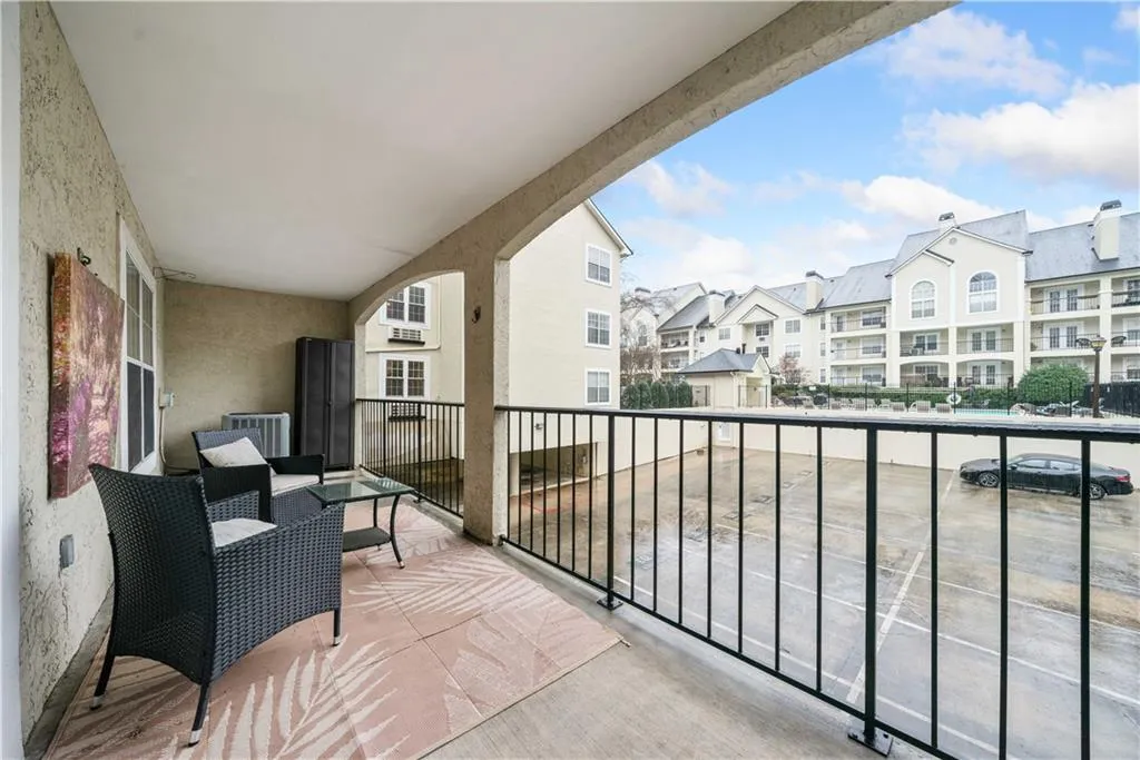 Balcony featuring cooling unit