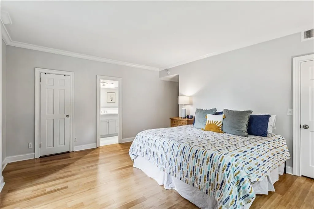 Two closets plus a linen closet in the primary suite