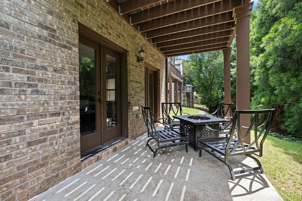 View of patio with french doors