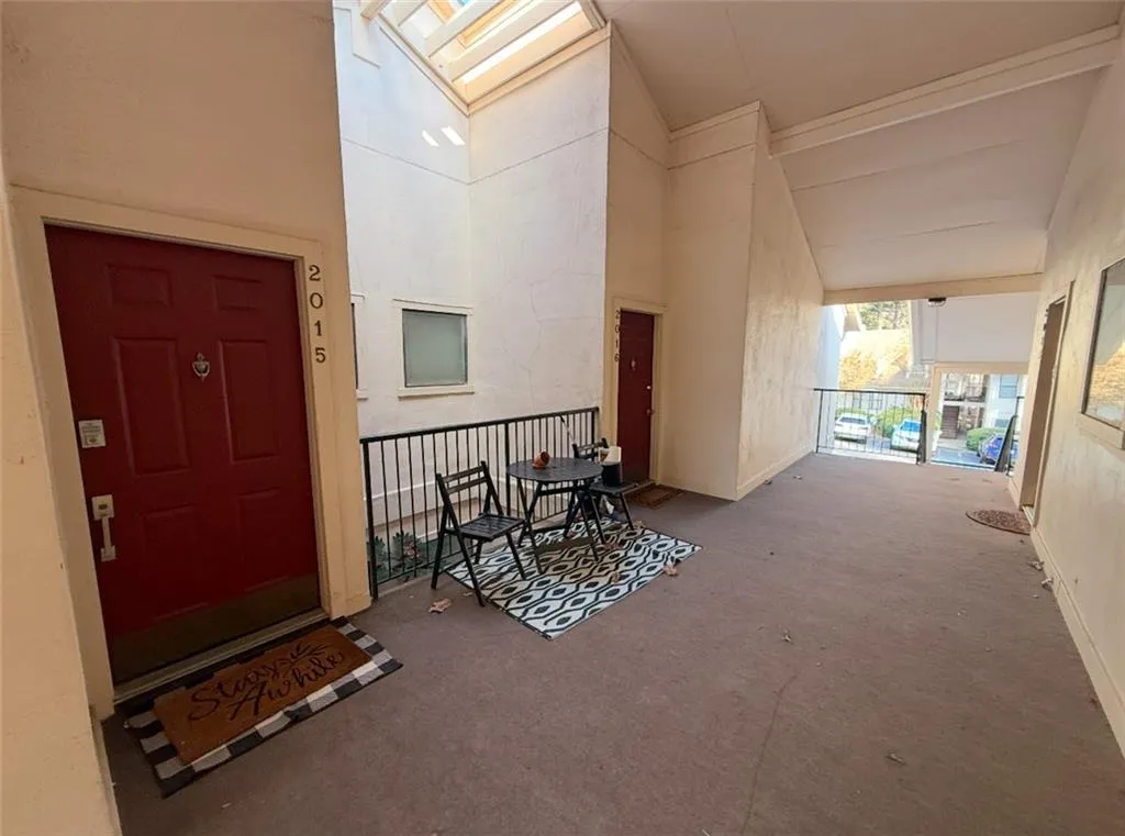 Quiet breezeway where you can enjoy some fresh air and a good book.