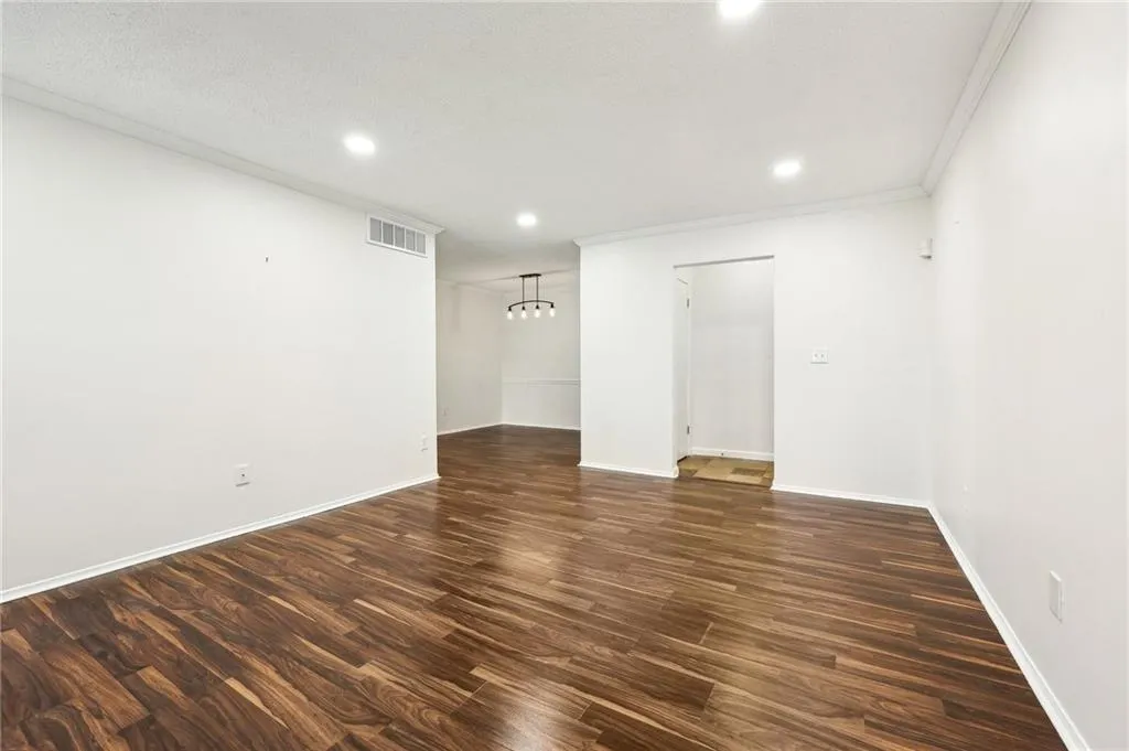 View of the entrance foyer from the living room.