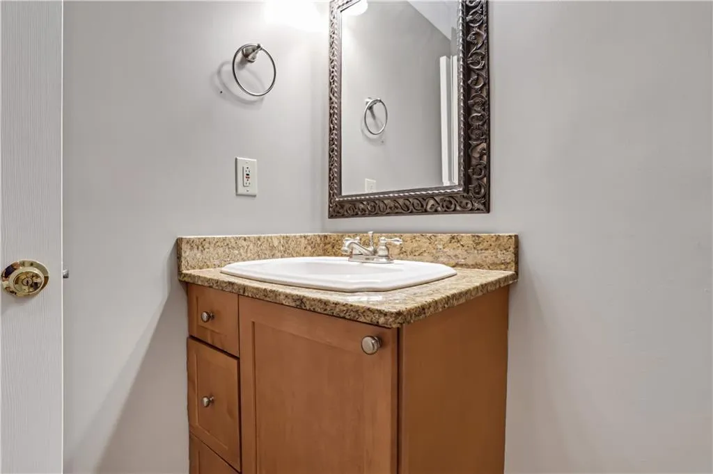 Bathroom featuring vanity
