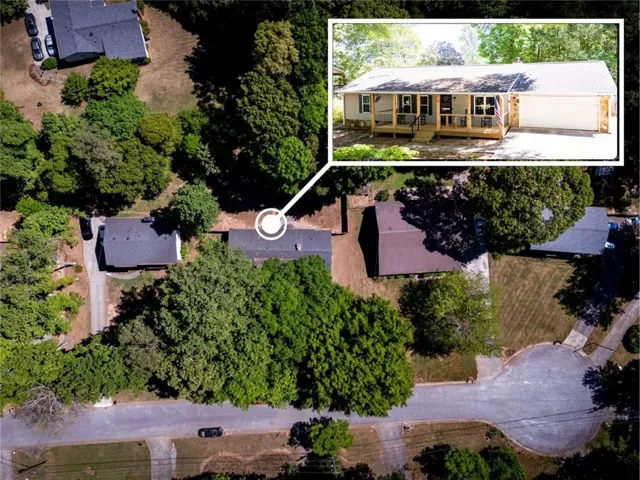 Aerial with front of home