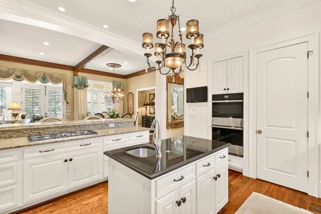 Kitchen and Walk in Pantry have custom shelving by Creative Closets