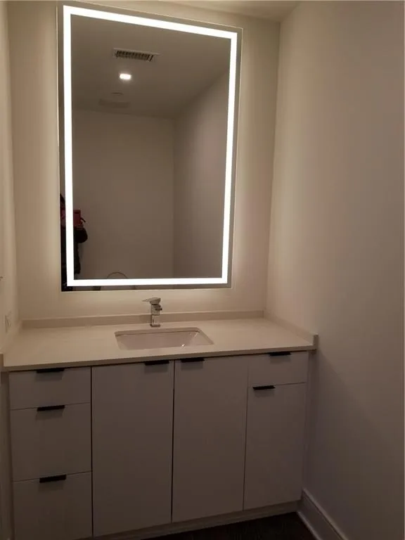 Bathroom featuring vanity
