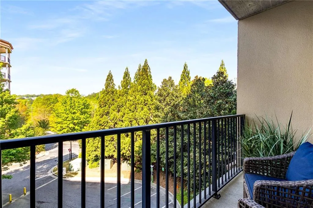 Balcony with a forest view