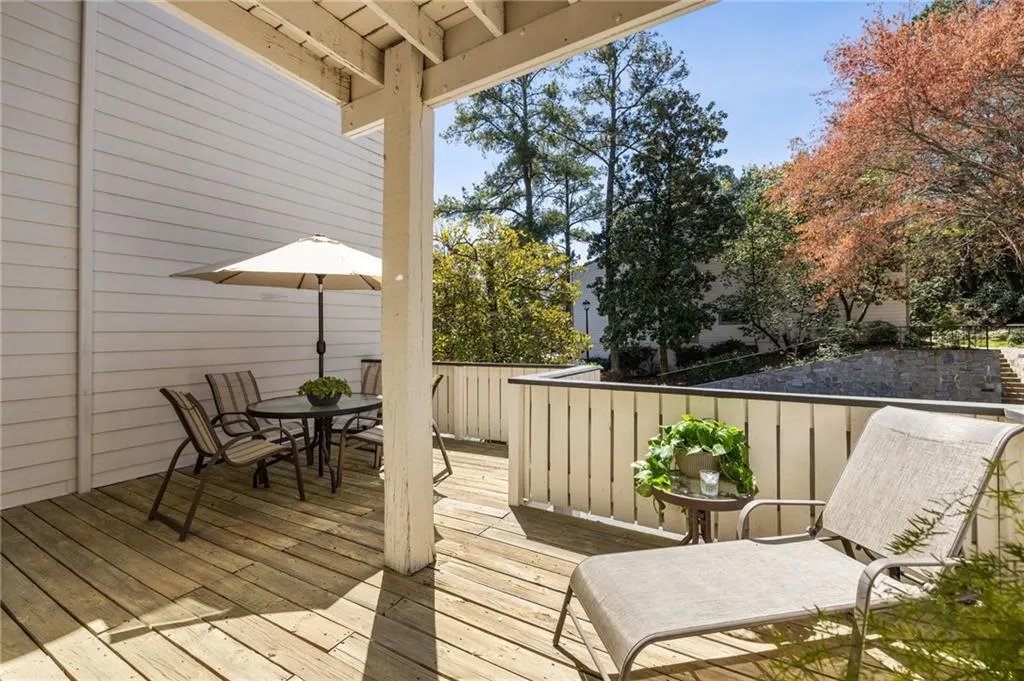 Main level deck, one of 3 decks, for a total of 360sf of private outdoor living space living space