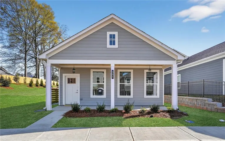 View of front facade with covered porch