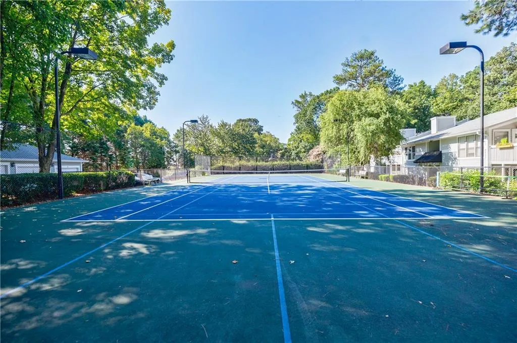 View of tennis court