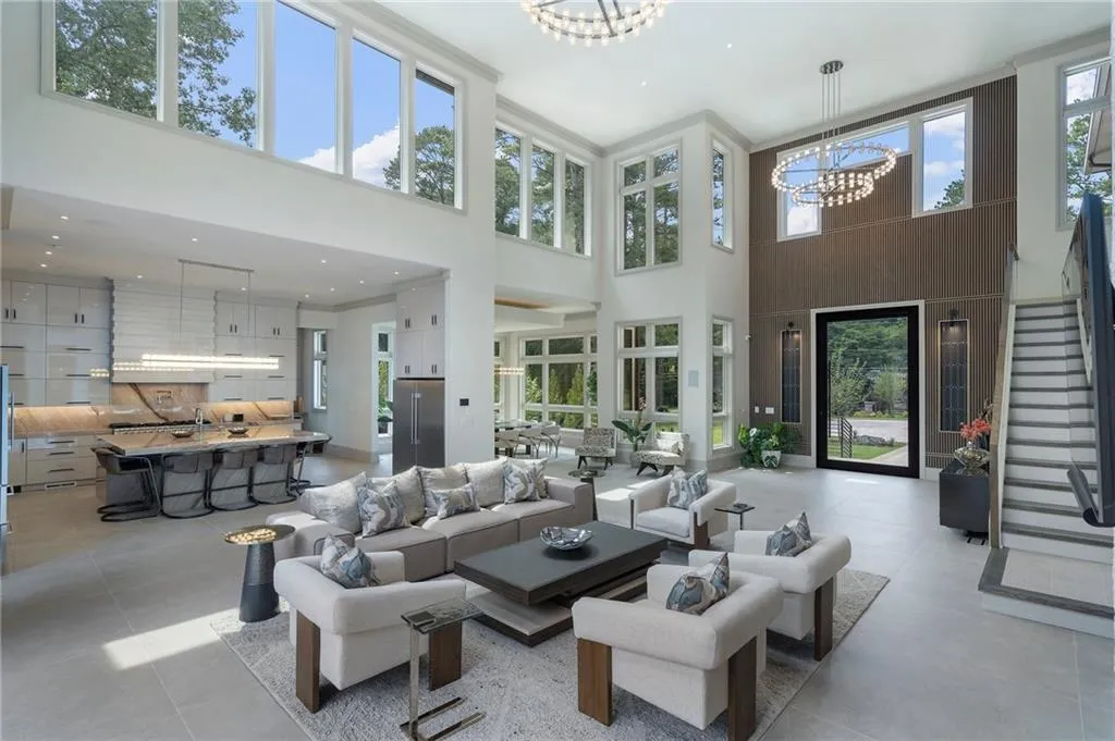 24' tall expansive Great Room with open layout