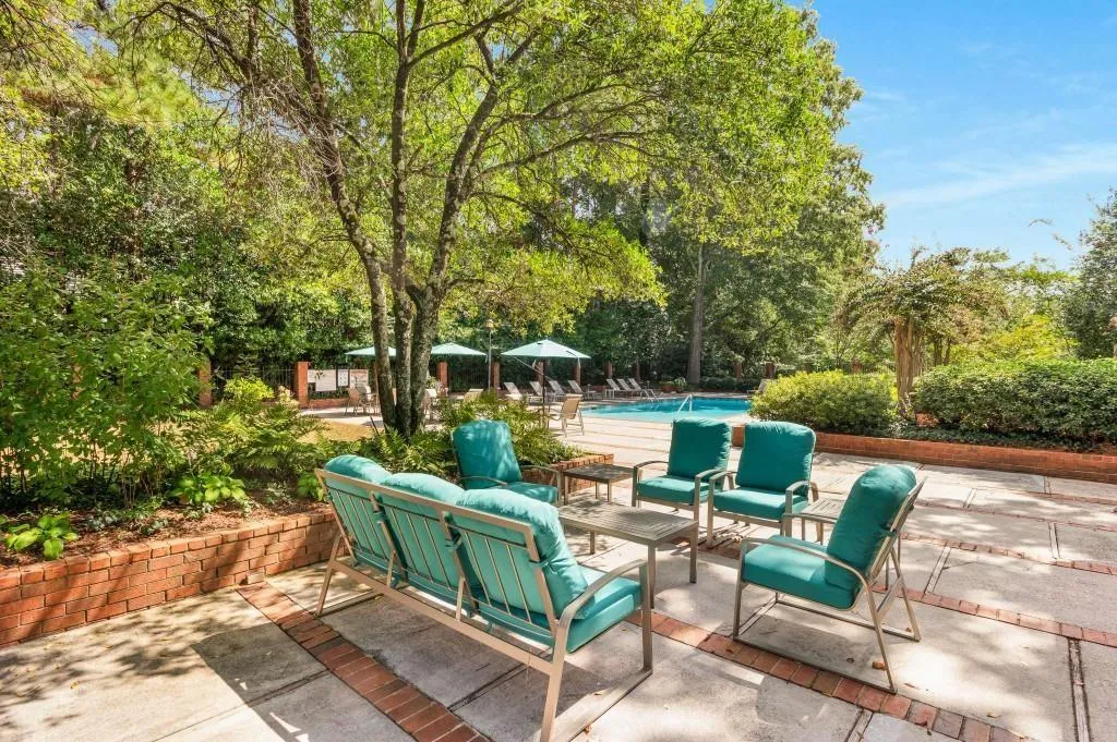 View of patio with an outdoor living space