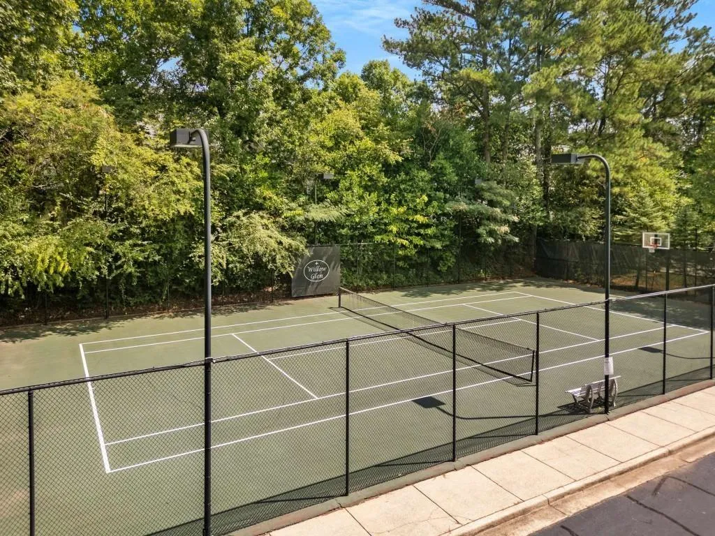 View of tennis court