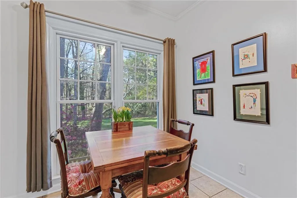 Separate breakfast room & dining room.