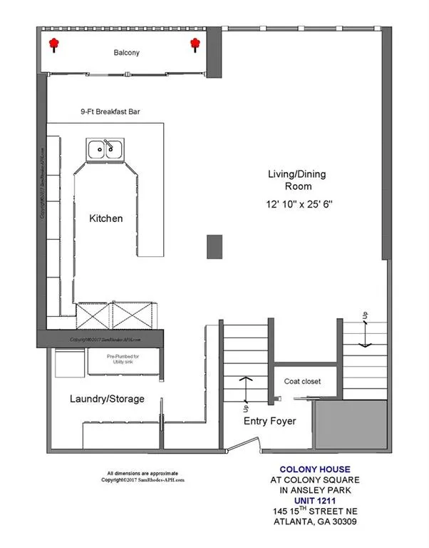 145 15th Street Ne Unit 1211, Atlanta, Georgia 30309, 2 Bedrooms Bedrooms, ,2 BathroomsBathrooms,Residential,Sold,145 15th Street Ne Unit 1211,5914503