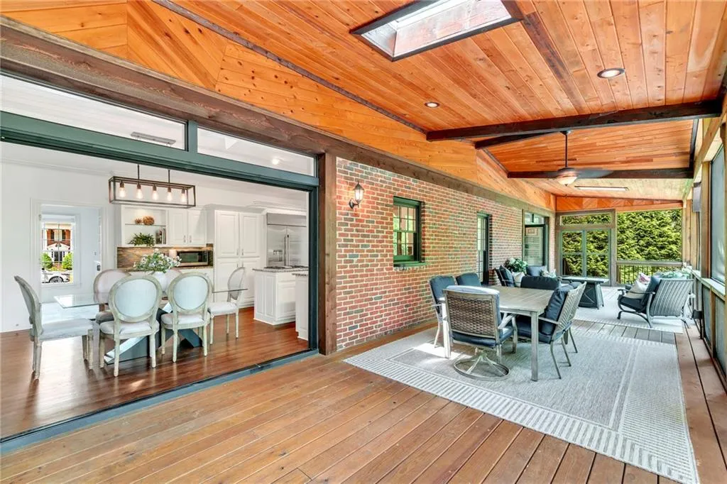 Wooden terrace with ceiling fan Wooden terrace with ceiling fan