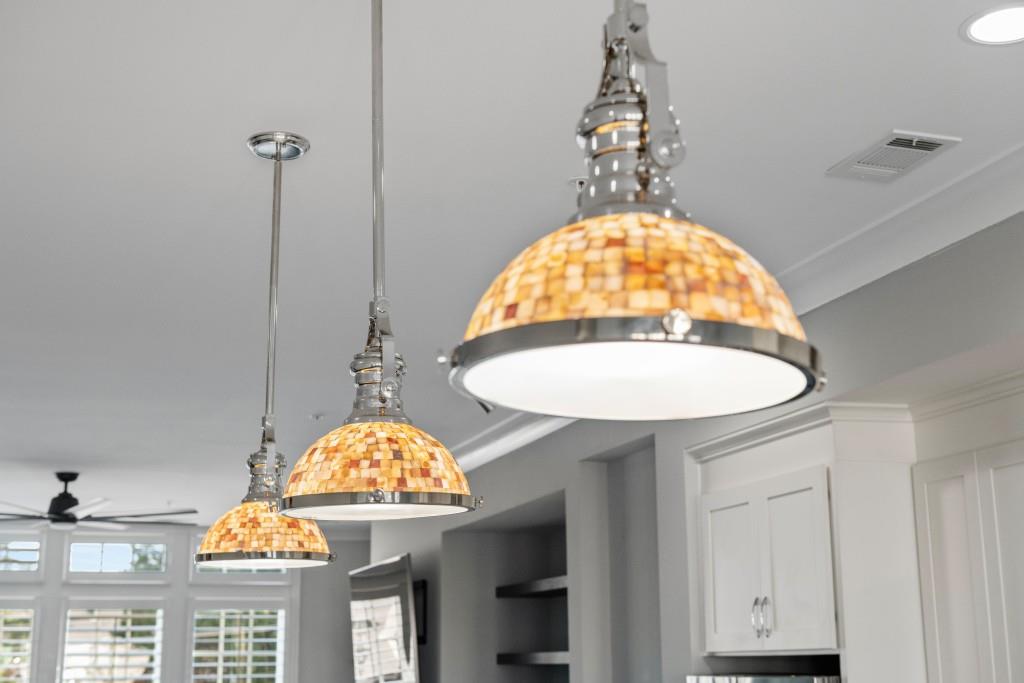 Unique mosaic pendant lights