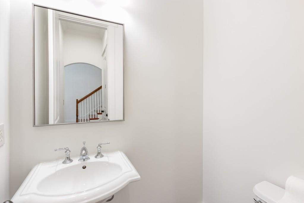 Powder room on the main level.