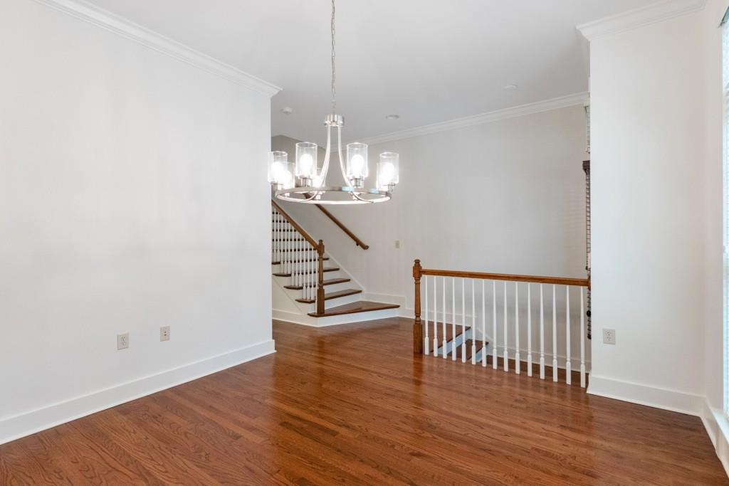 A large separate dining room off the entry with plenty of space.