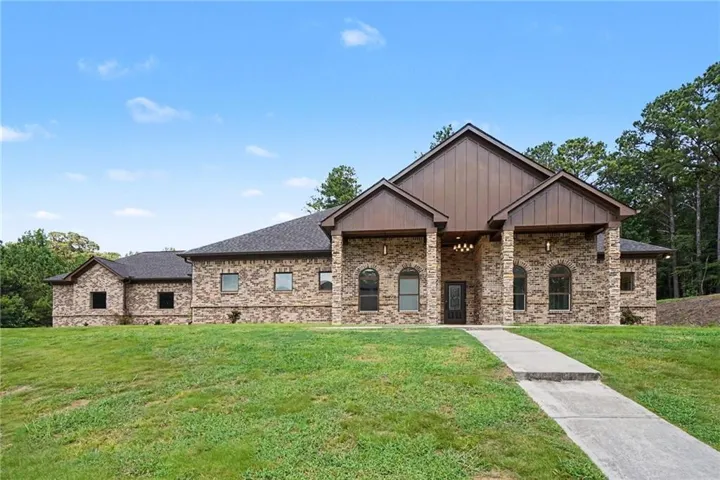 Brick exterior with multiple gables