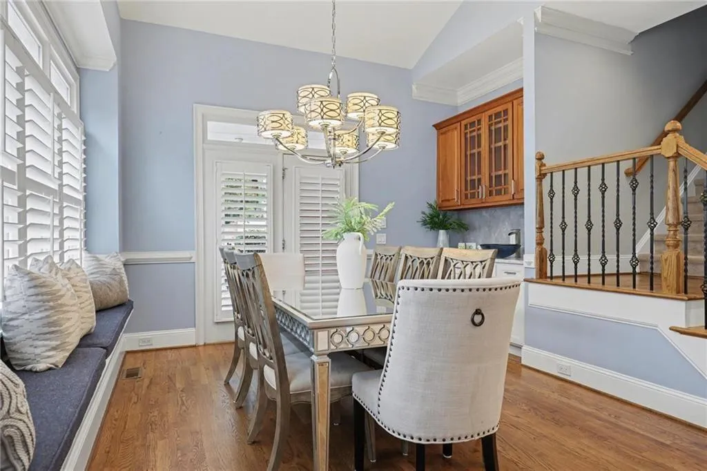 Breakfast room with coffee bar that flows seamlessly into the keeping room.