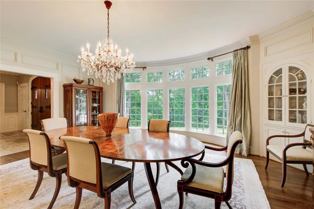 Dining room with built ins