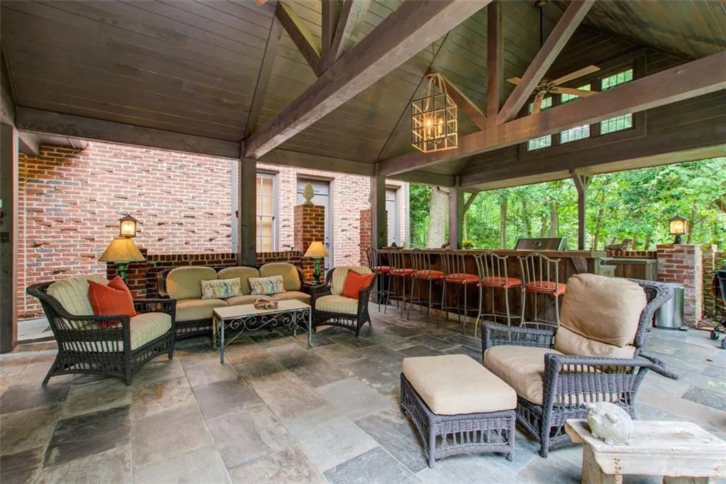 Another view of the summer kitchen and entertaining area.