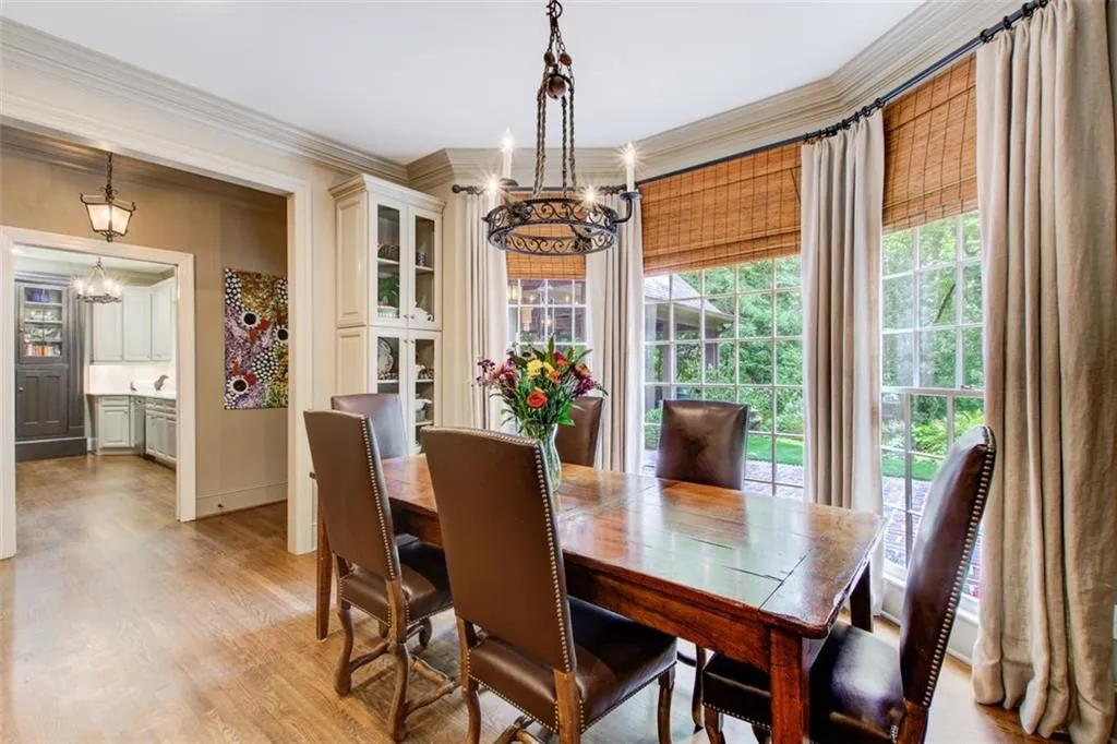 Eat in kitchen opens to the catering kitchen and mudroom.