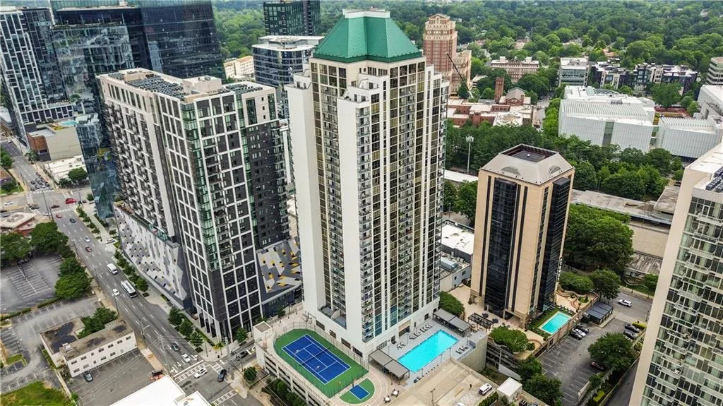 View of urban area with a pool area