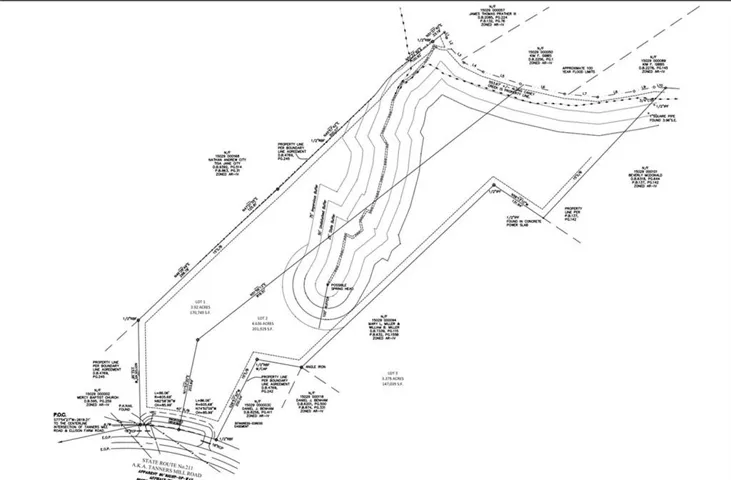 Boundary Survey Plan. Illustrating the property boundaries, easements, and topographical information