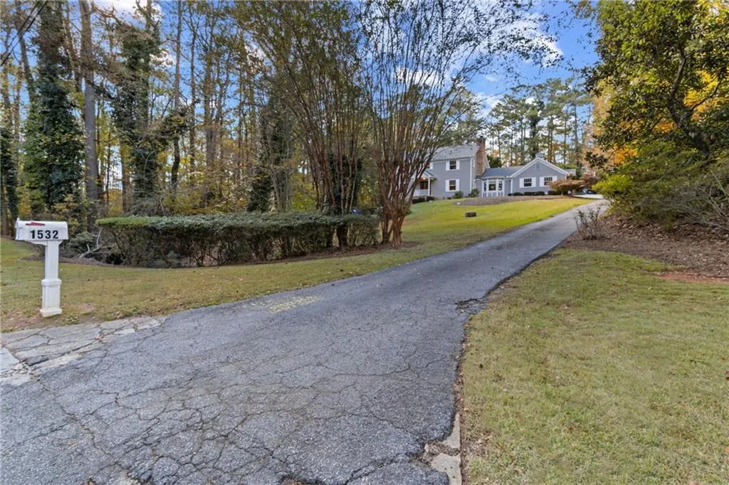 View of asphalt driveway