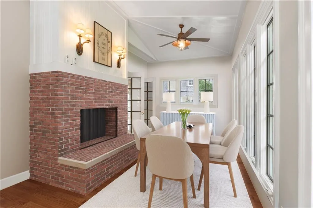 Virtually staged as a dining area