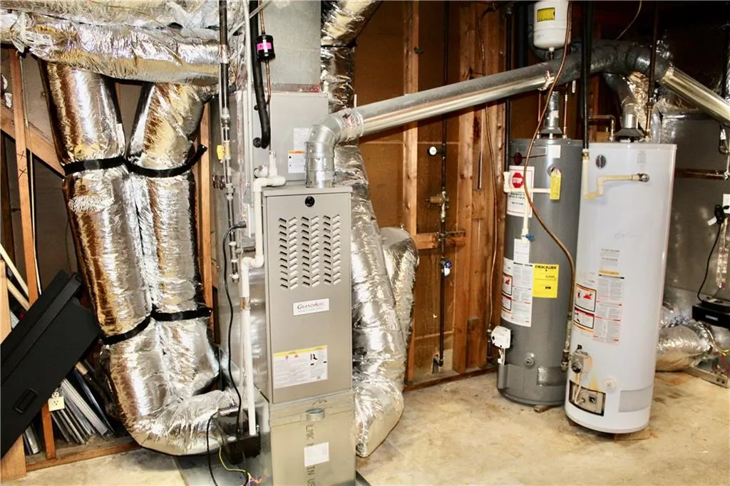 Utility room with water heater