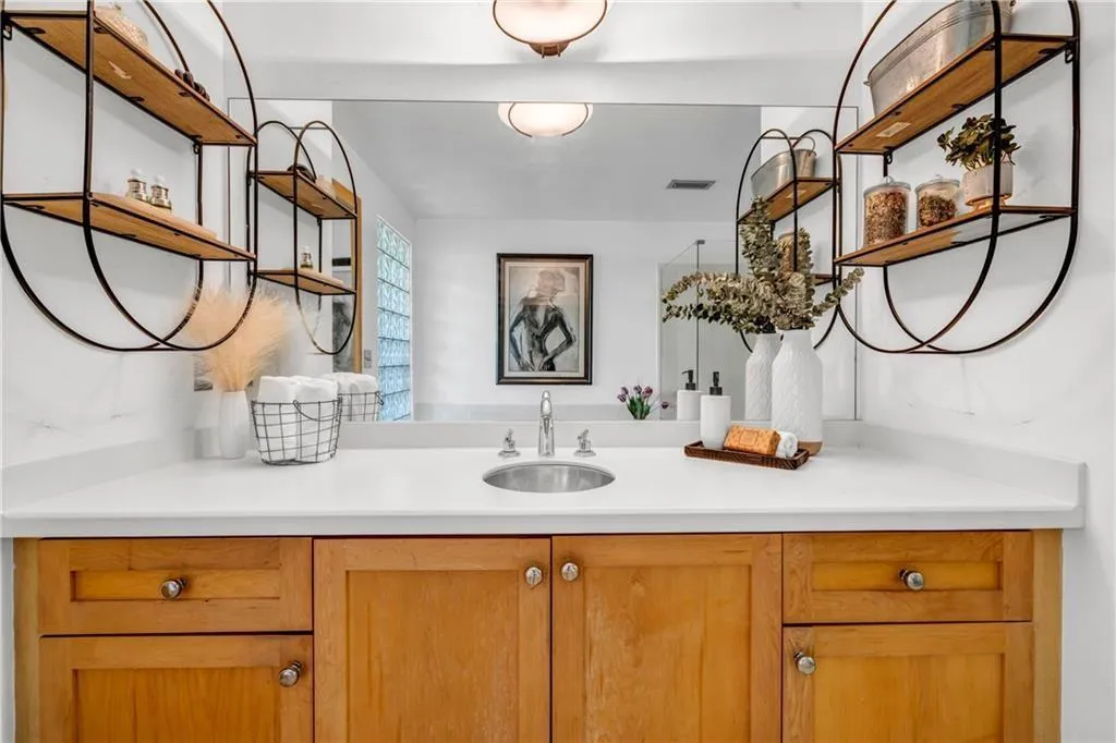Bathroom featuring vanity