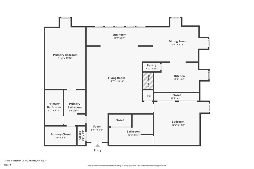 View of floor plan / room layout