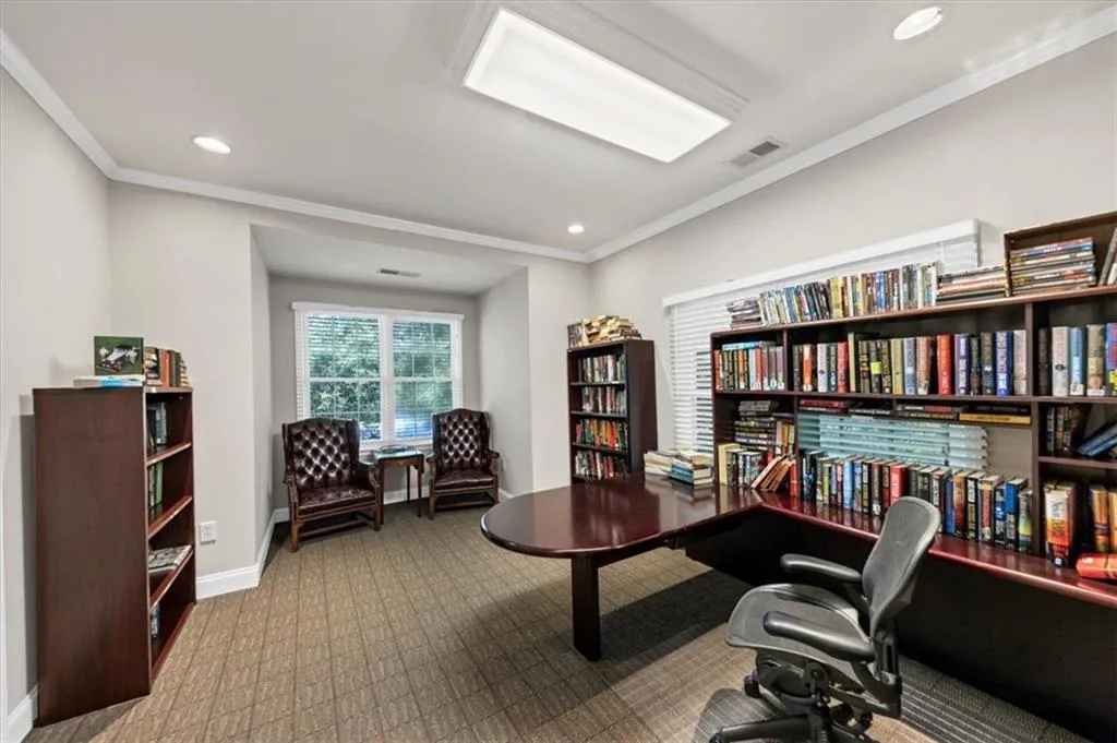 Library on second floor of the clubhouse