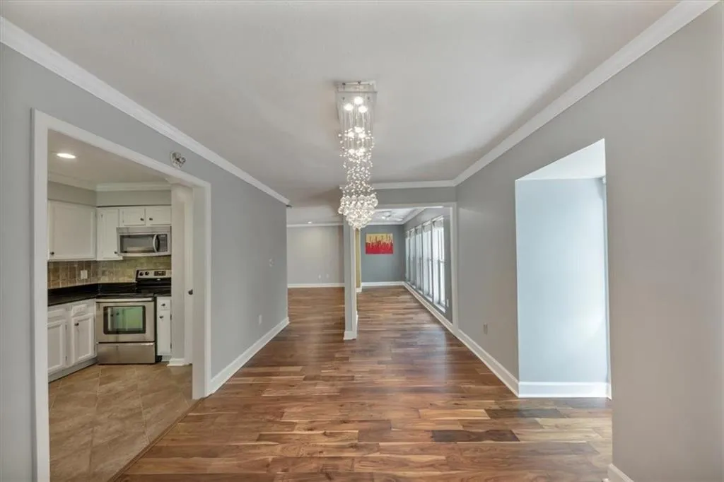 Dining room open to kitchen & living room