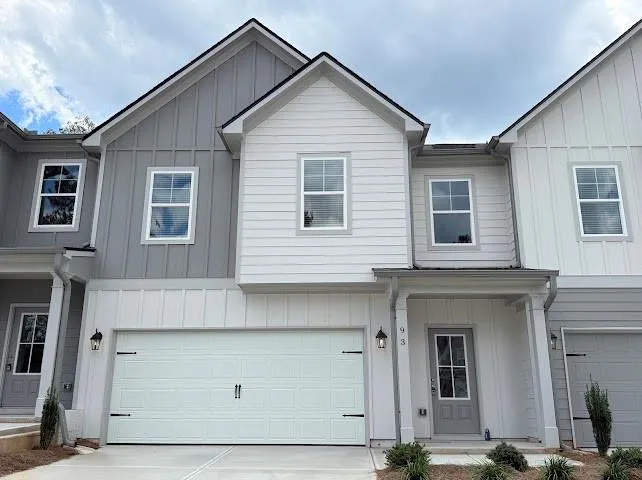 Two-tone exterior with vertical and horizontal siding